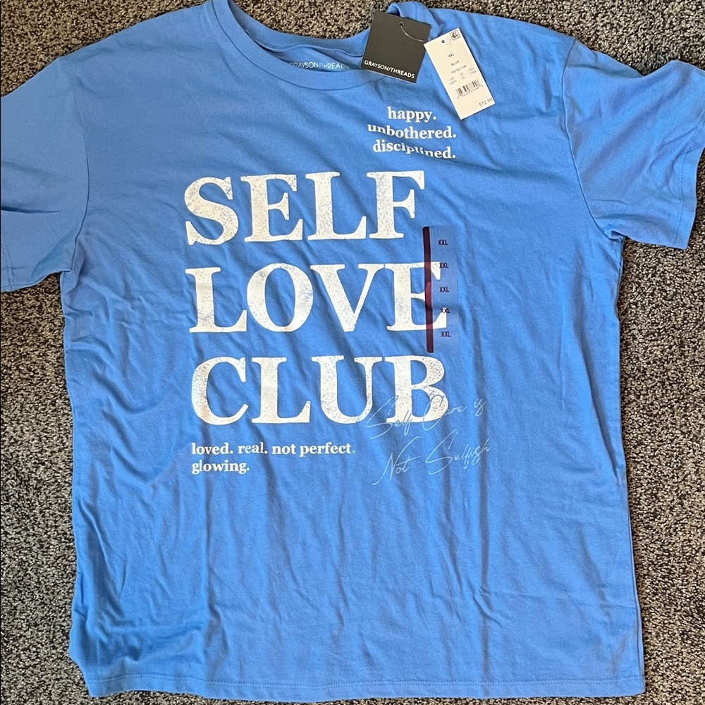 Grayson Threads Blue Self Love Club Tee XXL Brand New